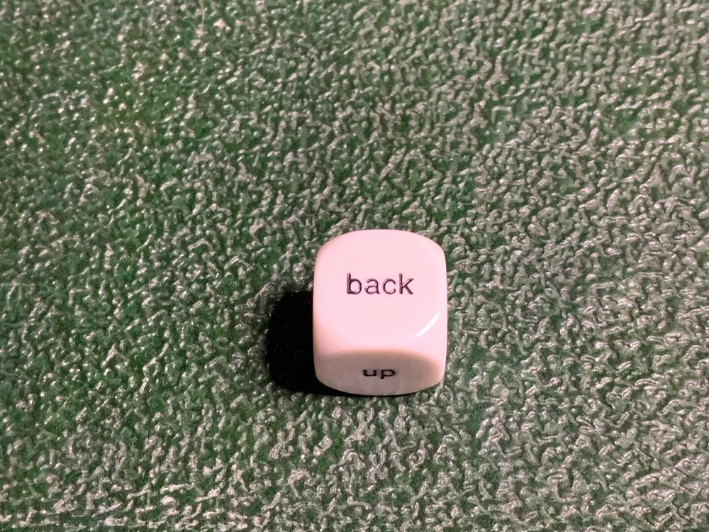 16mm D6 Random Direction Dice - White with Black RPG Tabletop Games CCG Board