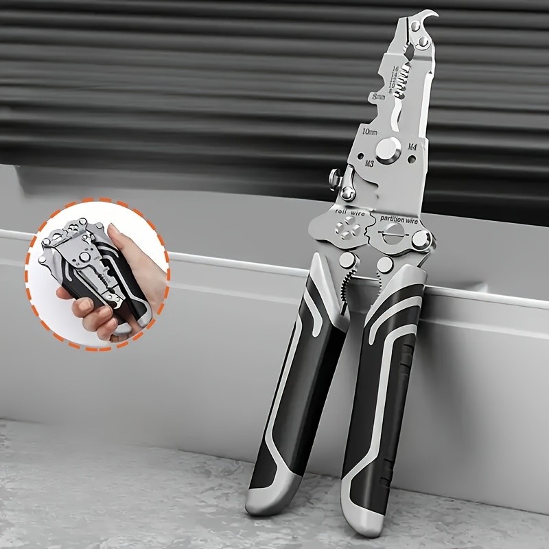 Folding Multifunctional Wire Stripper - Portable All-in-One Electrical Tool