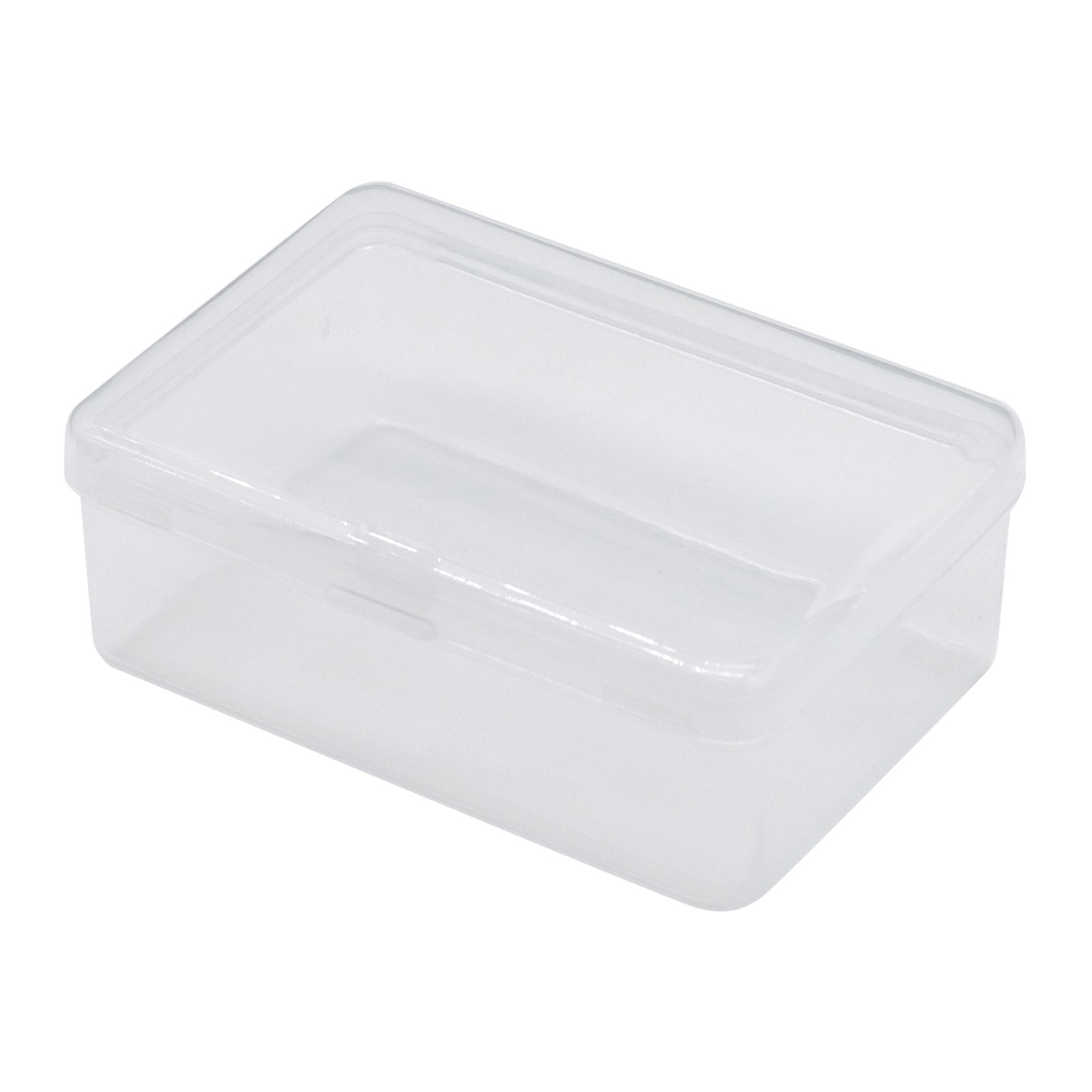 Lots Clear Plastic Storage Container Box Hinged Lid DIY Arts Crafts Markers Pens