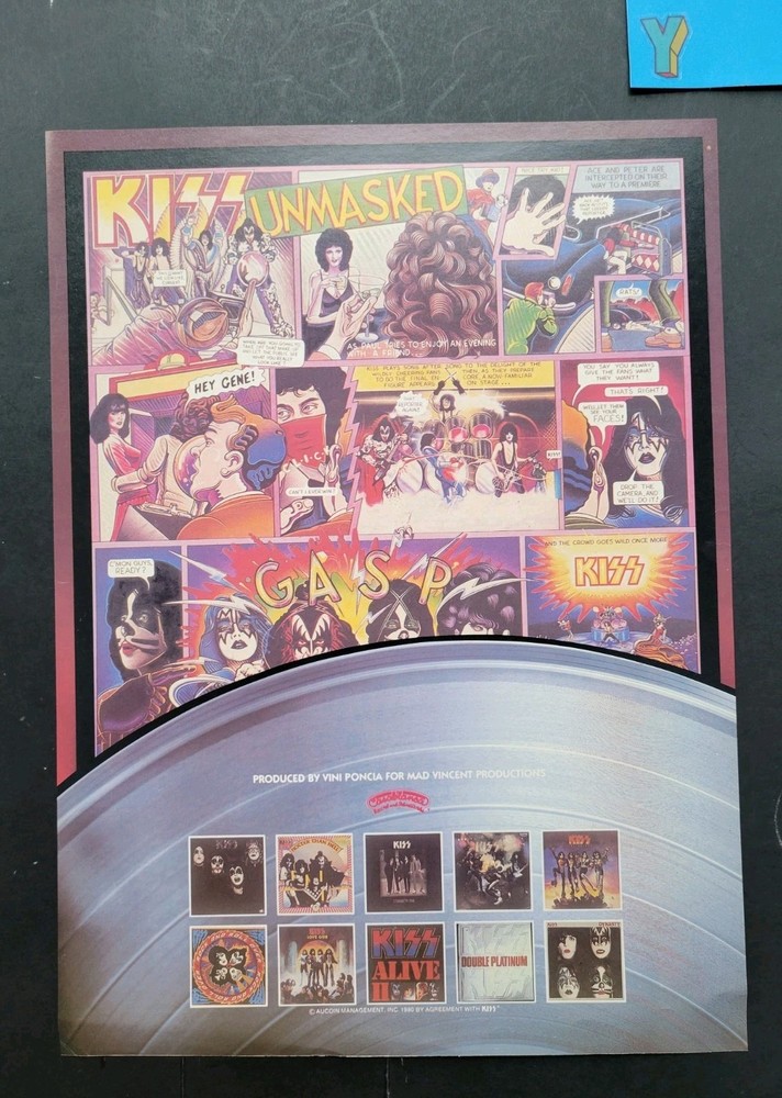 Kiss Unmasked Album Promo Print Advertisement 1980
