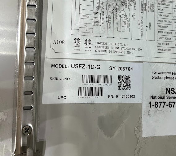 U-STAR USFZ-1D-G 29" Stainless Steel One Section Glass Door Reach-In Freezer