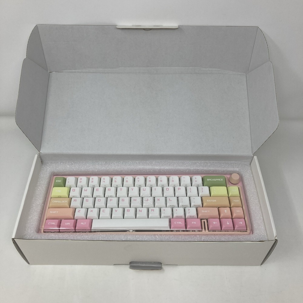 Dustsilver D66 Wireless Mechanical Keyboard Peach