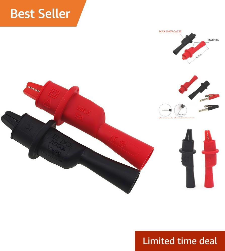 Lightweight Insulated Alligator Clips - Essential for Safe Electrical Testing
