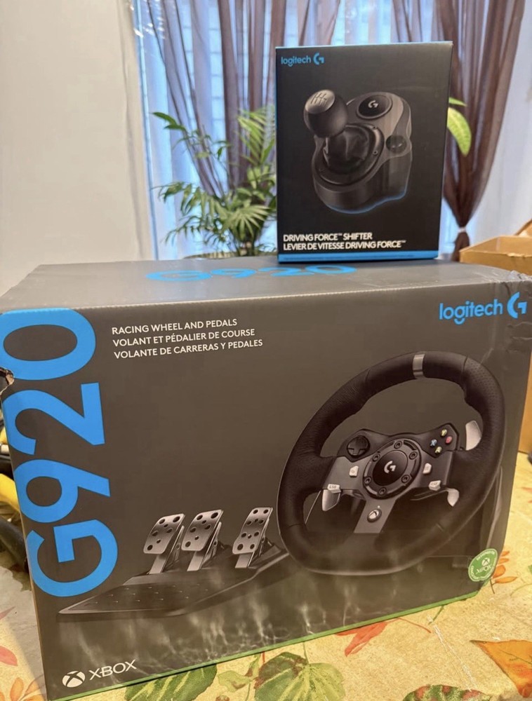 Logitech G920 Racing Wheel, Pedals & Shifter Bundle for Xbox