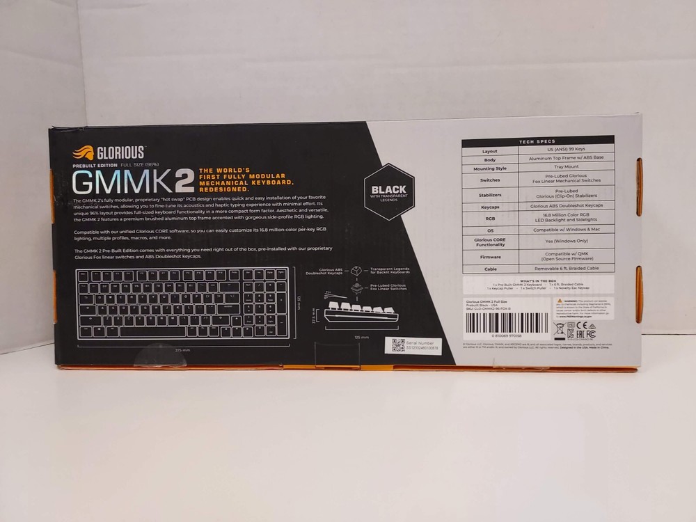 Glorious GMMK2 Pre-Built Full Size Modular Mechanical keyboard - Black #4