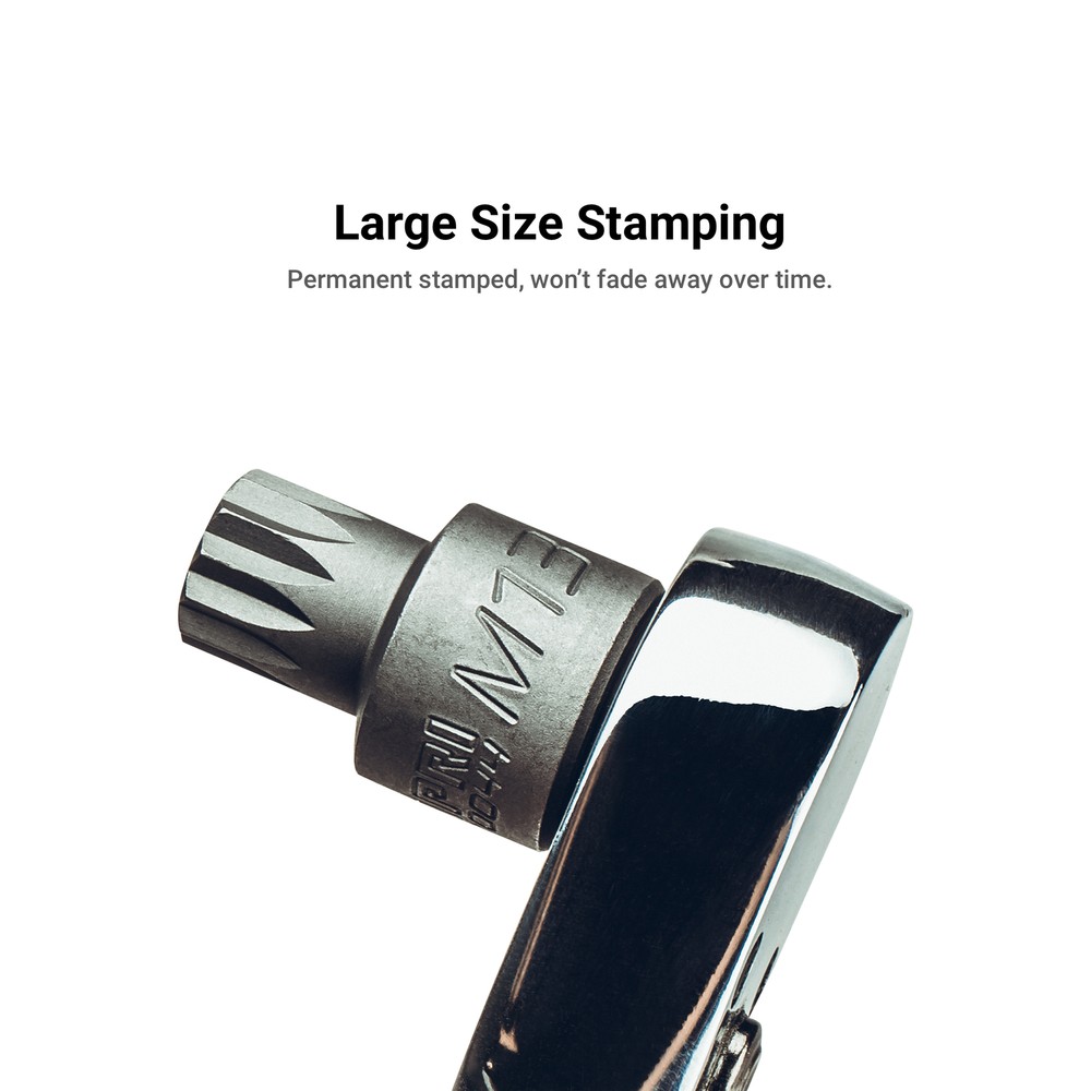 Capri Tools 13 mm M13 Super-Stubby XZN Triple Square Impact Bit Socket