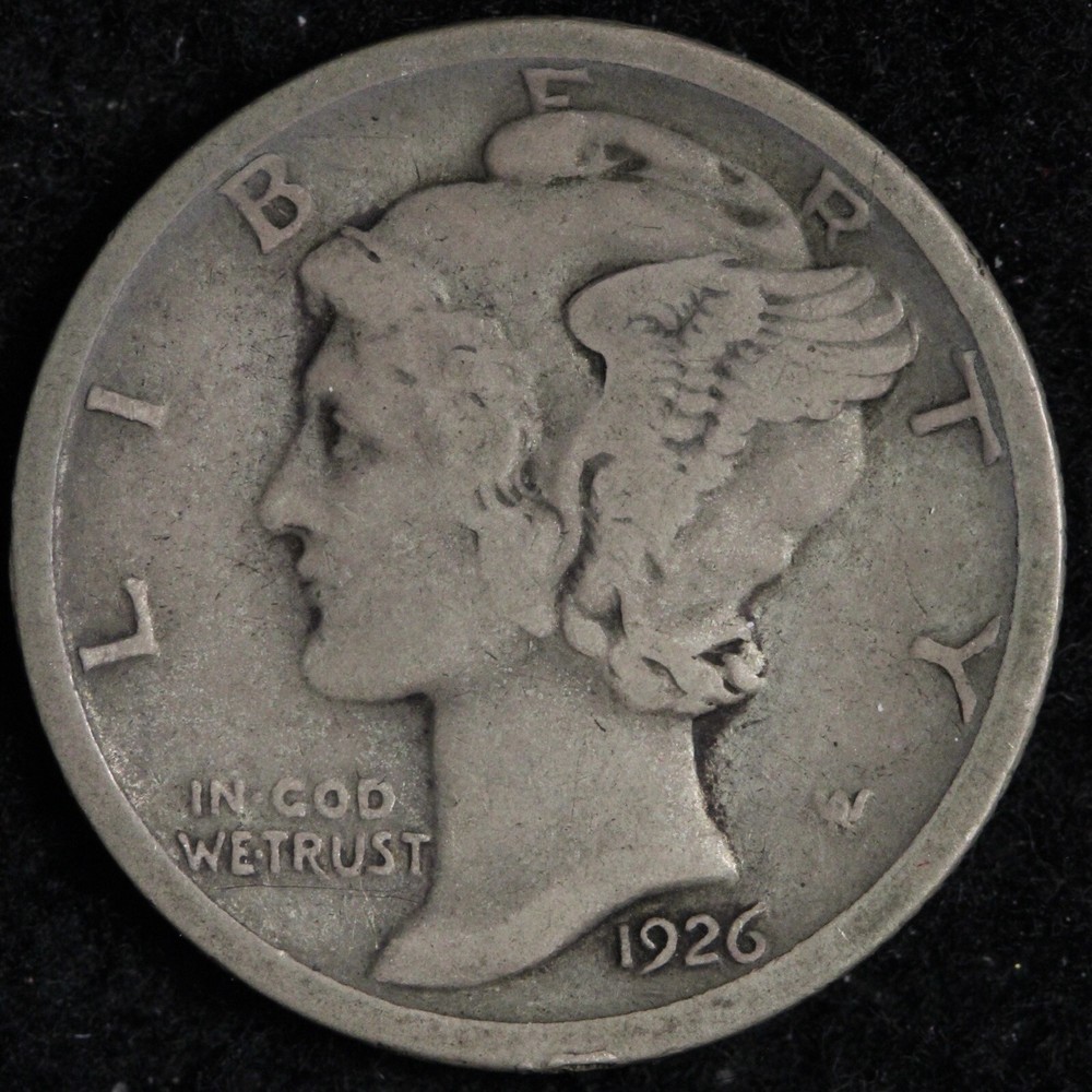 1926-S Mercury Silver Dime VF E234 URM
