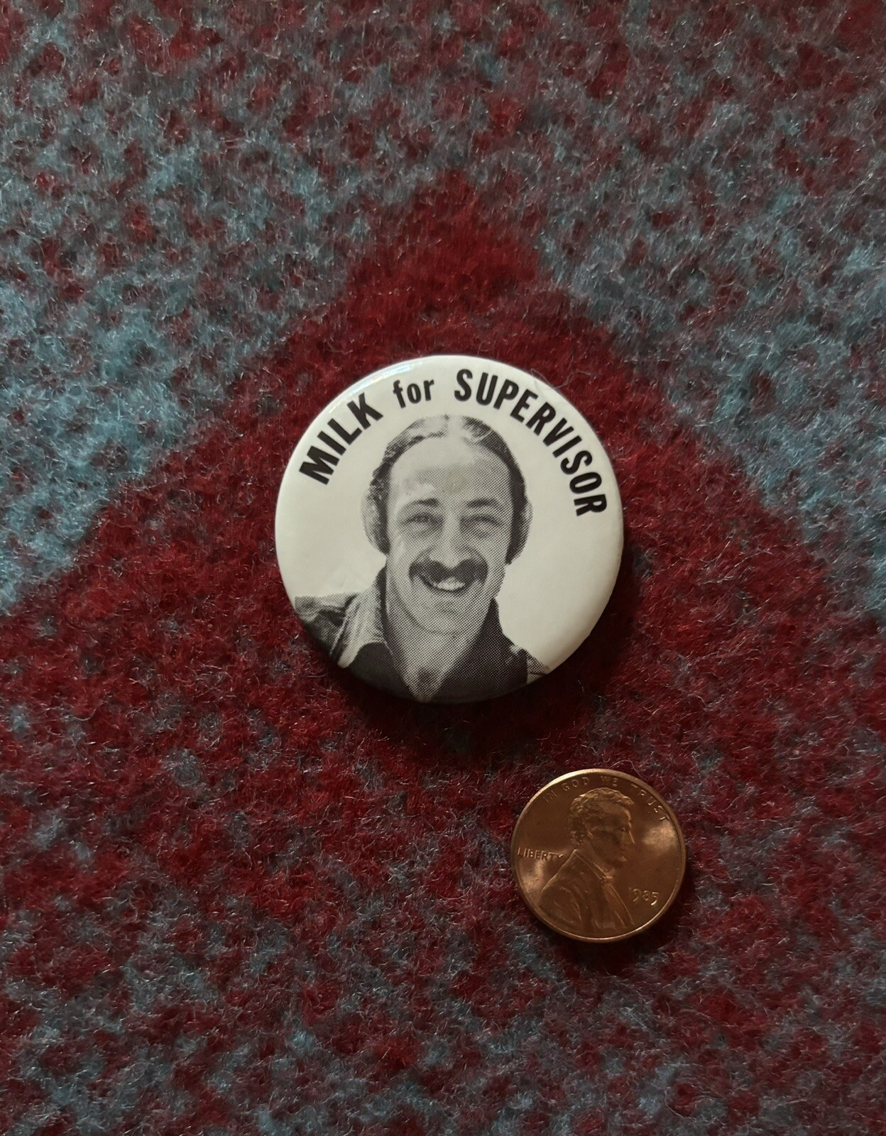 Vintage Harvey MILK for SUPERVISOR 1973 Campaign Pinback LGBT Rights Historical