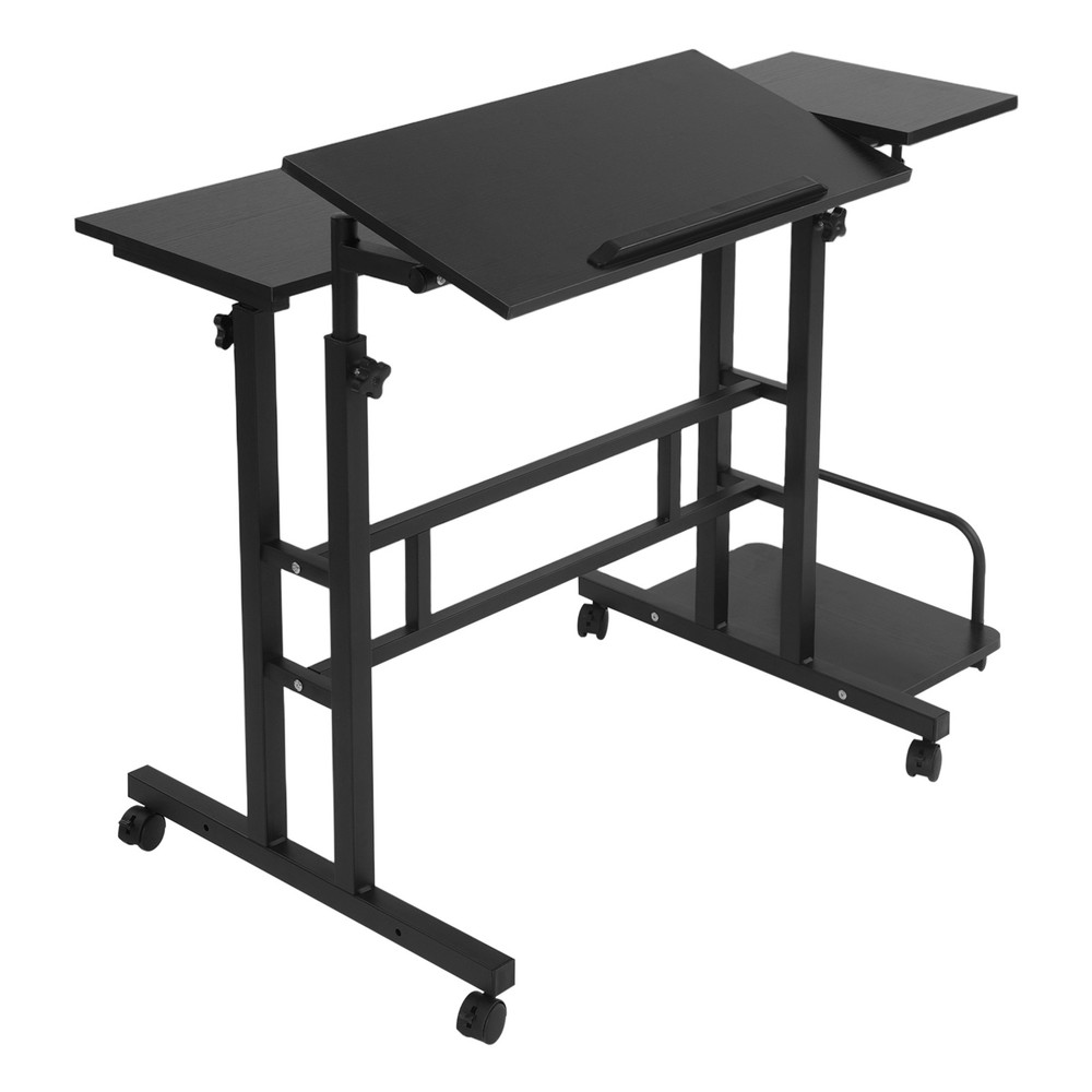 Mobile Standing Desk Foldable Computer Desk Adjustable Hight for Home Office