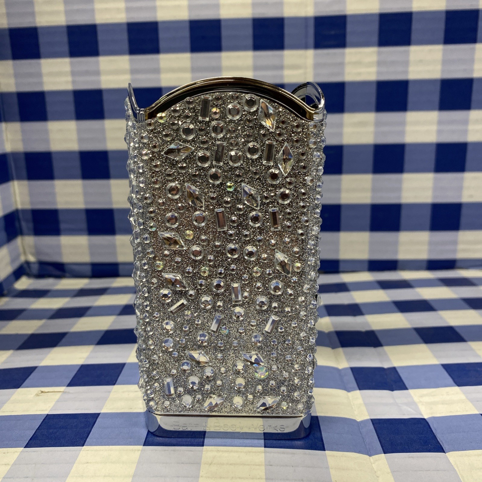 Bath & Body Works Silver Tossed Gems Gentle Foaming Soap Holder