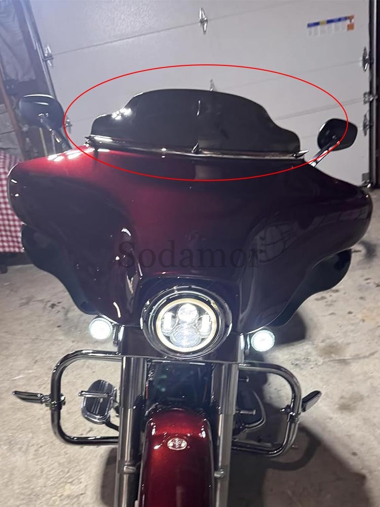 6" Smoke Wave Windshield Windscreen For Harley Touring Electra Glide 1996-2013