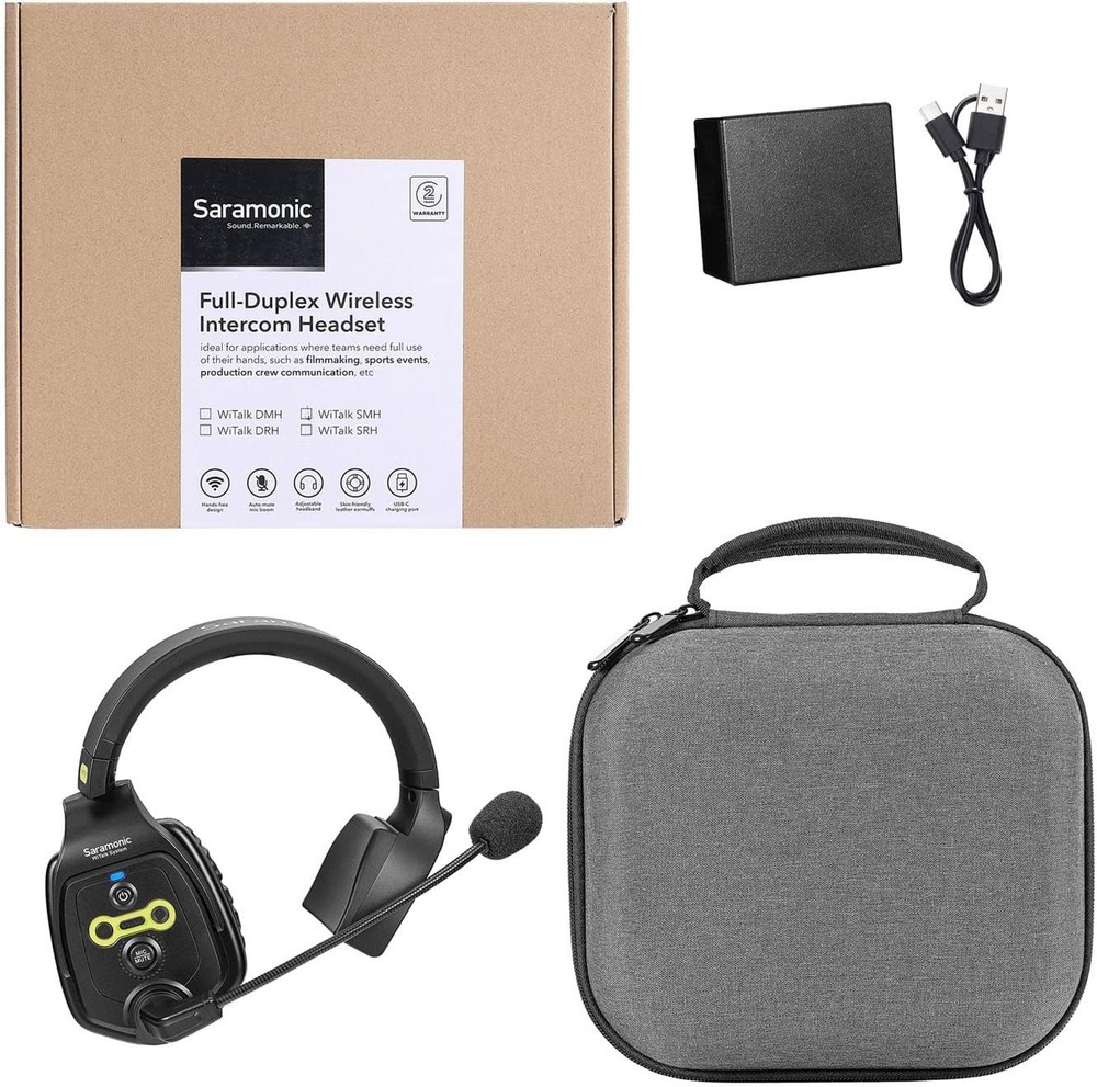 Saramonic WiTalk-SMH Full-Duplex Wireless Intercom Single-Ear Master Headset