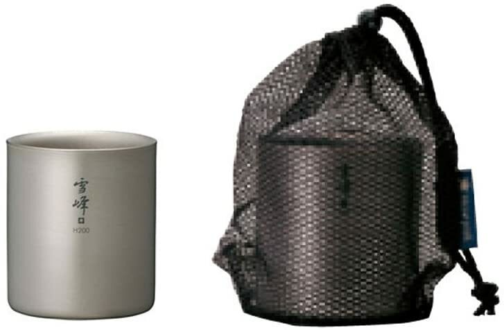 Snow peak H200 TW-124 Titanium Stacking Double Wall Mug Cup 200ml