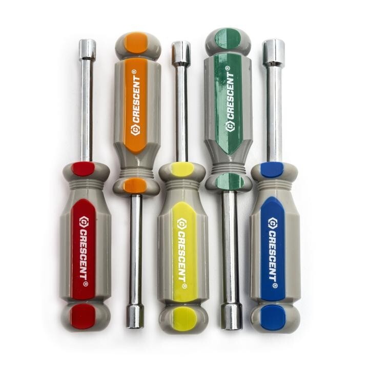 Crescent CND5MM 5 Piece Metric Solid Shaft Nut Driver Set 6MM-10MM