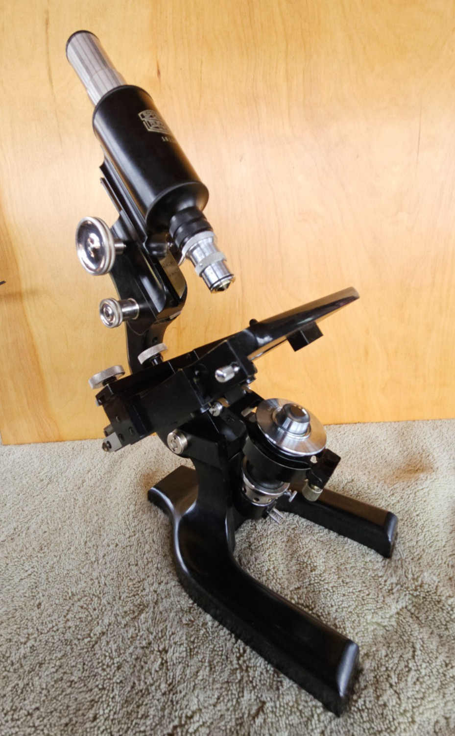 Spencer Lens Co Dedicated Darkfield Microscope Serial No 151187 Rhodium Plated!