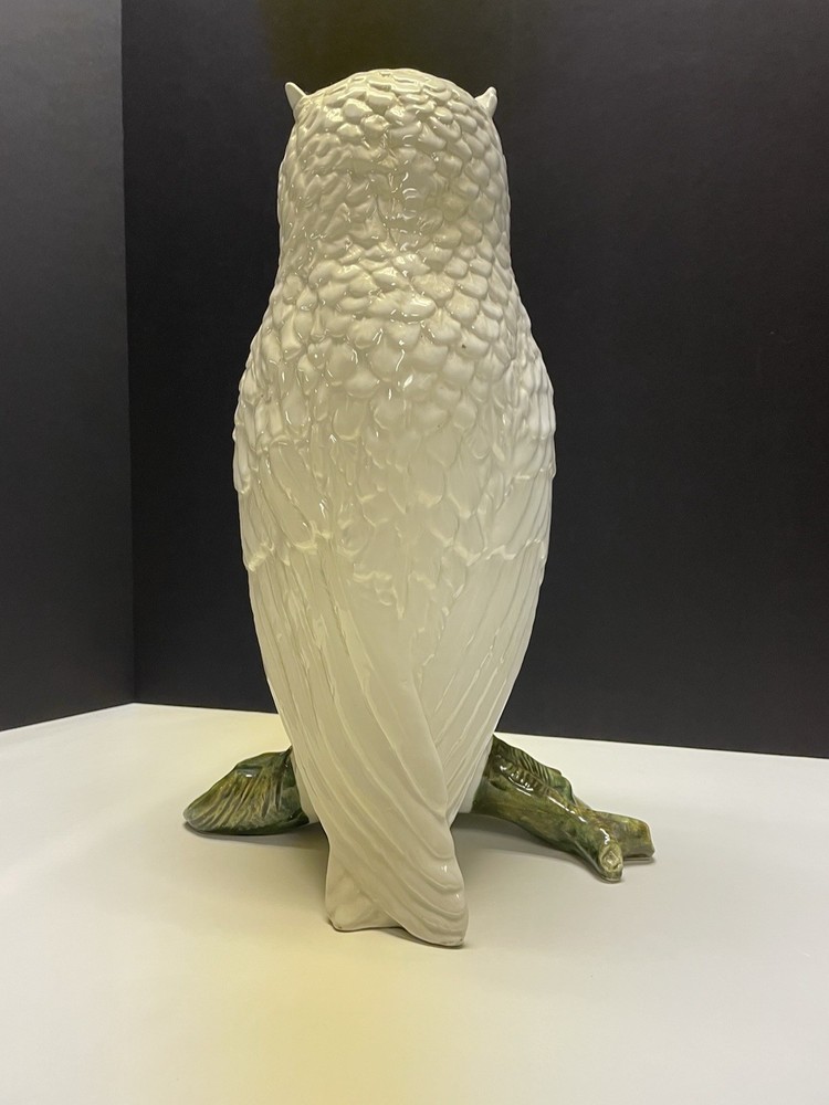 LARGE VINTAGE WHITE OWL 15” CERAMIC