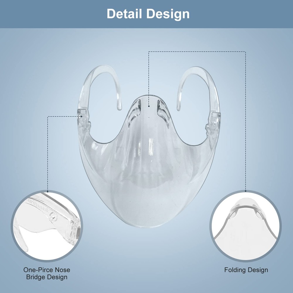 DIGIGRE 5PCS Transparent Face Shield, Lightweight 5 Pcs, Transparency
