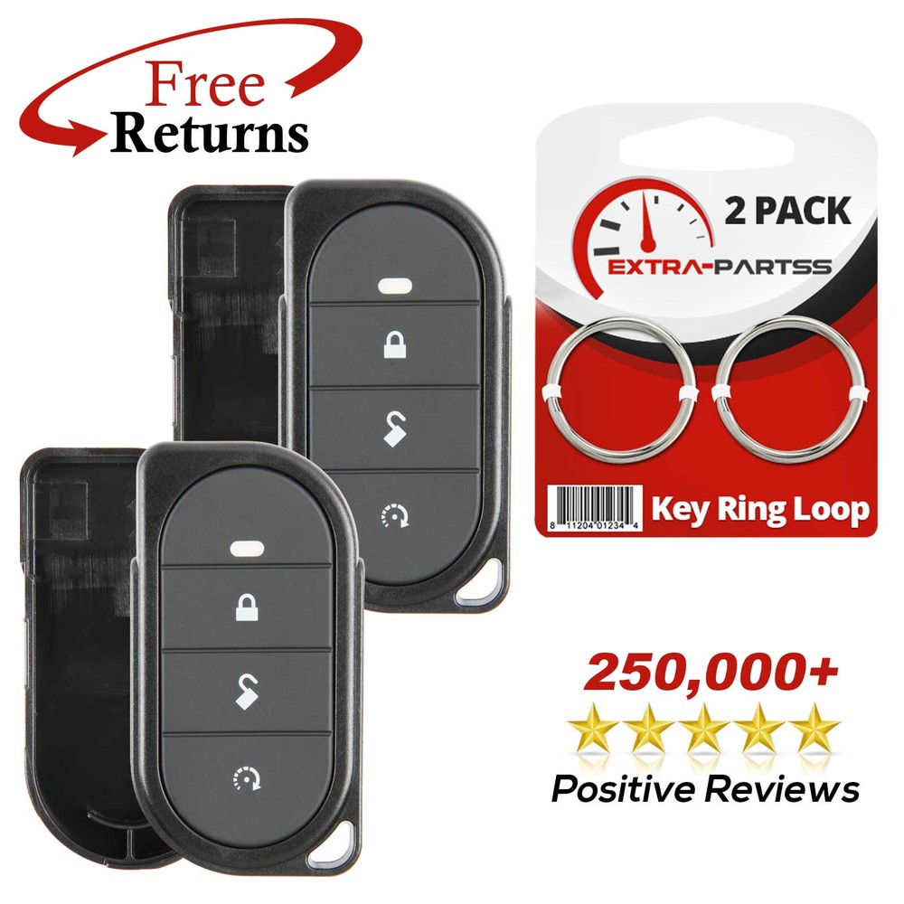2 Remote Shell Case Pad Replacement No Electronics For Viper Aftermarket (7146V)