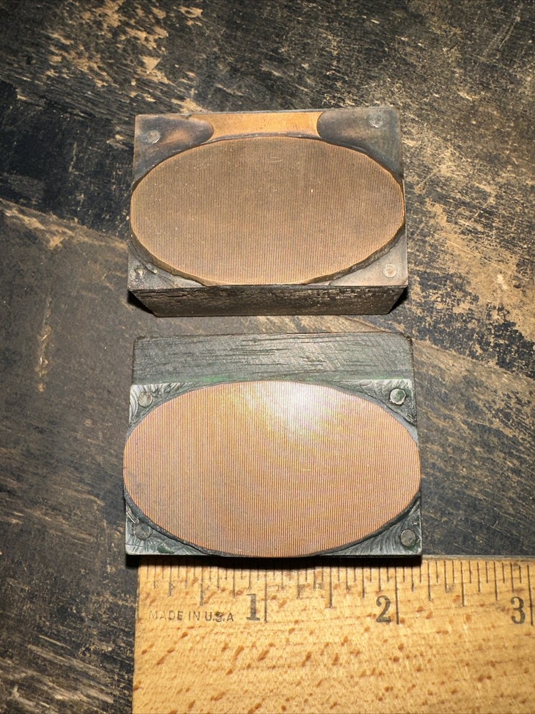 Print Blocks “ 2 Oval Copper Backgrounds “