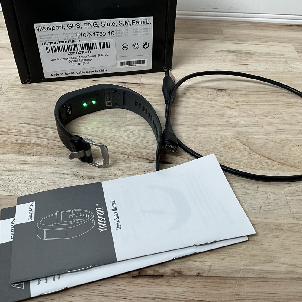 Garmin Vivosport Slate Smart Activity Tracker - Small/Medium - Tested