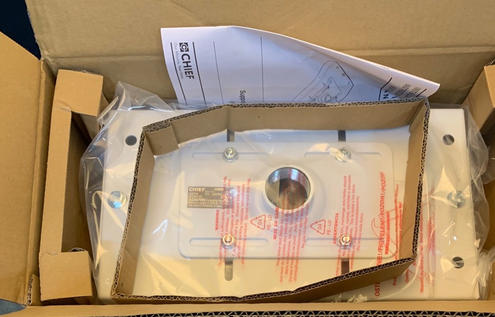 Chief VCM20W Heavy Duty Ceiling Projector Mount Bracket - (WHITE)