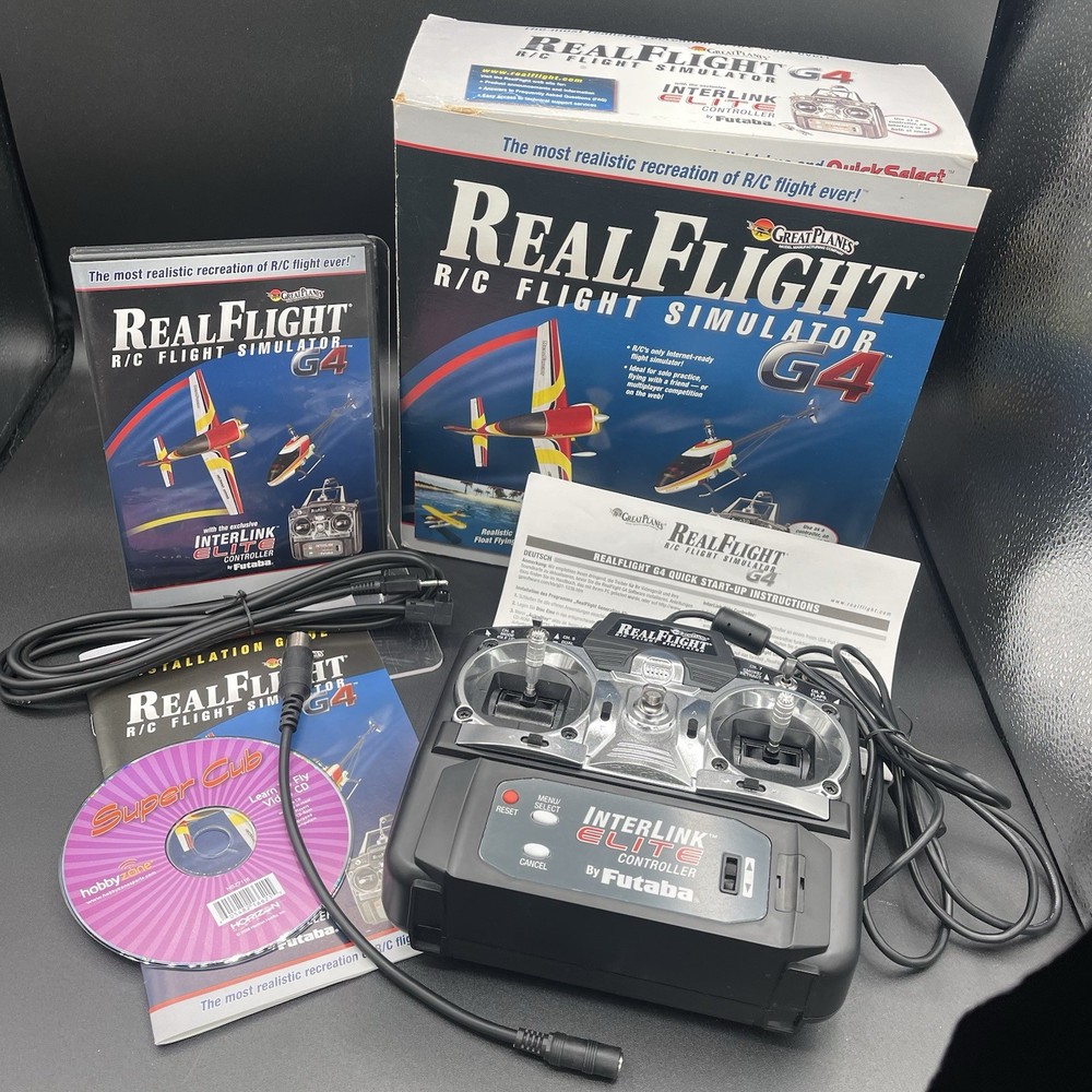 Great Planes RealFlight RC Flight Simulator G4 Futaba Interlink Elite Controller