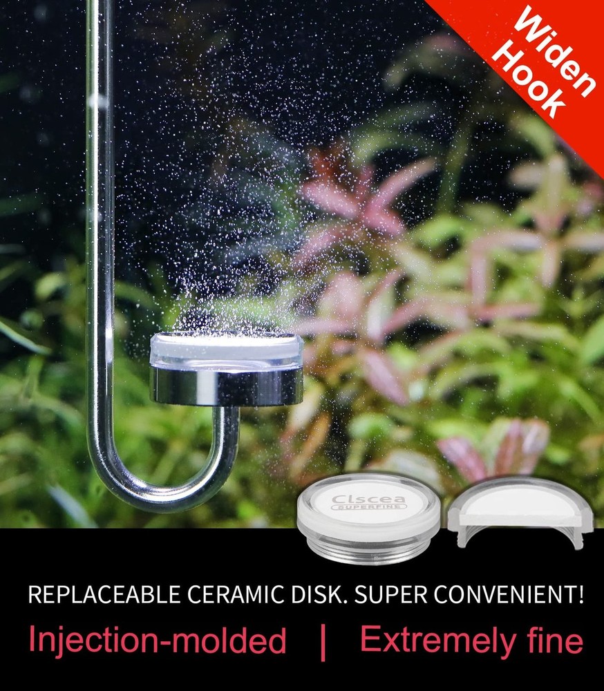 Aquarium Stainless Steel CO2 Diffuser Widen Hook, DCW300-40