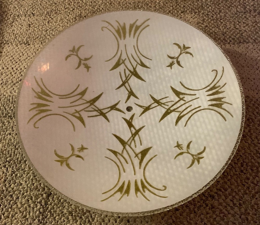 MID CENTURY MODERN CEILING LIGHT SHADE CENTER MOUNT ROUND 15"