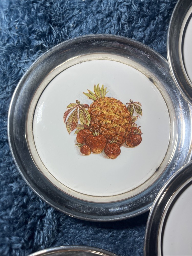 4 Sheridan Silver Plated Coasters