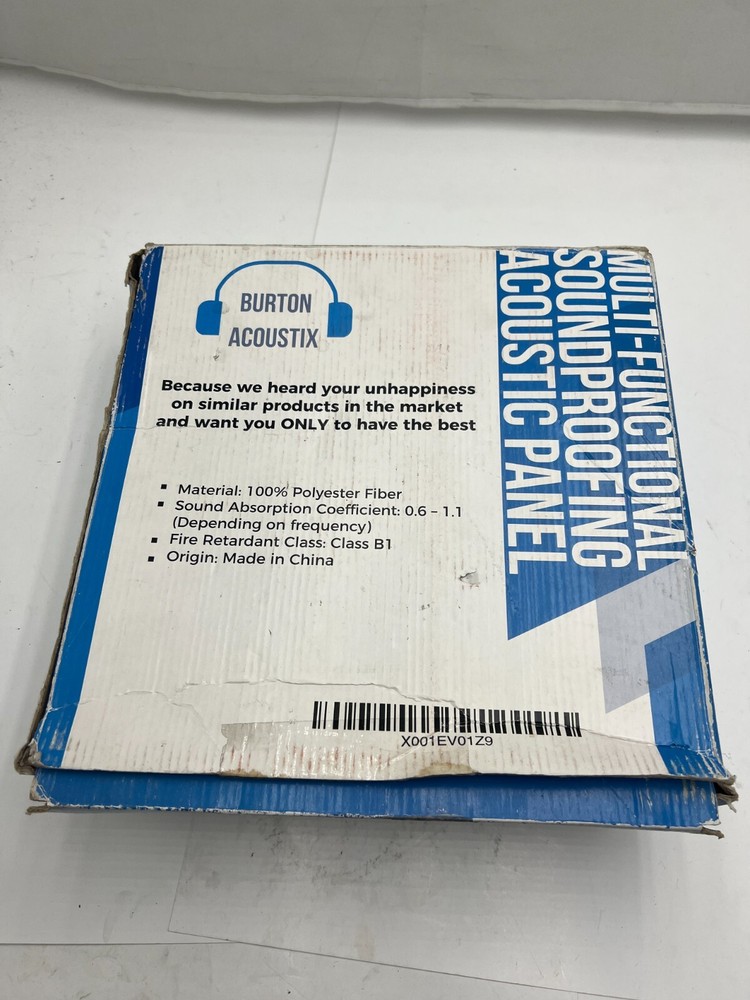 (QTY 5) Burton Acoustix Multi-Functional Soundproofing Acoustic Panel