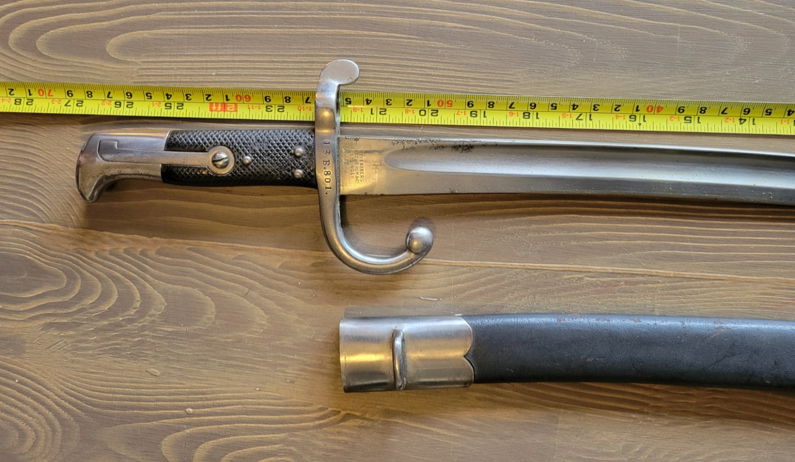 Post-Civil-War German Yatagan Bayonet with Matching Numbers