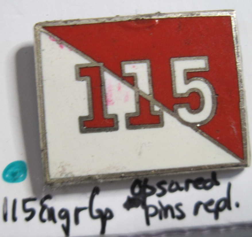 Army crest DUI DI CB clutchback  115th ENGINEER  GROUP gp  foreign made