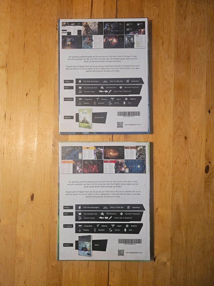Fragged Empire 2e Rules & Setting Guide Bundle. Still Wrapped in Plastic!