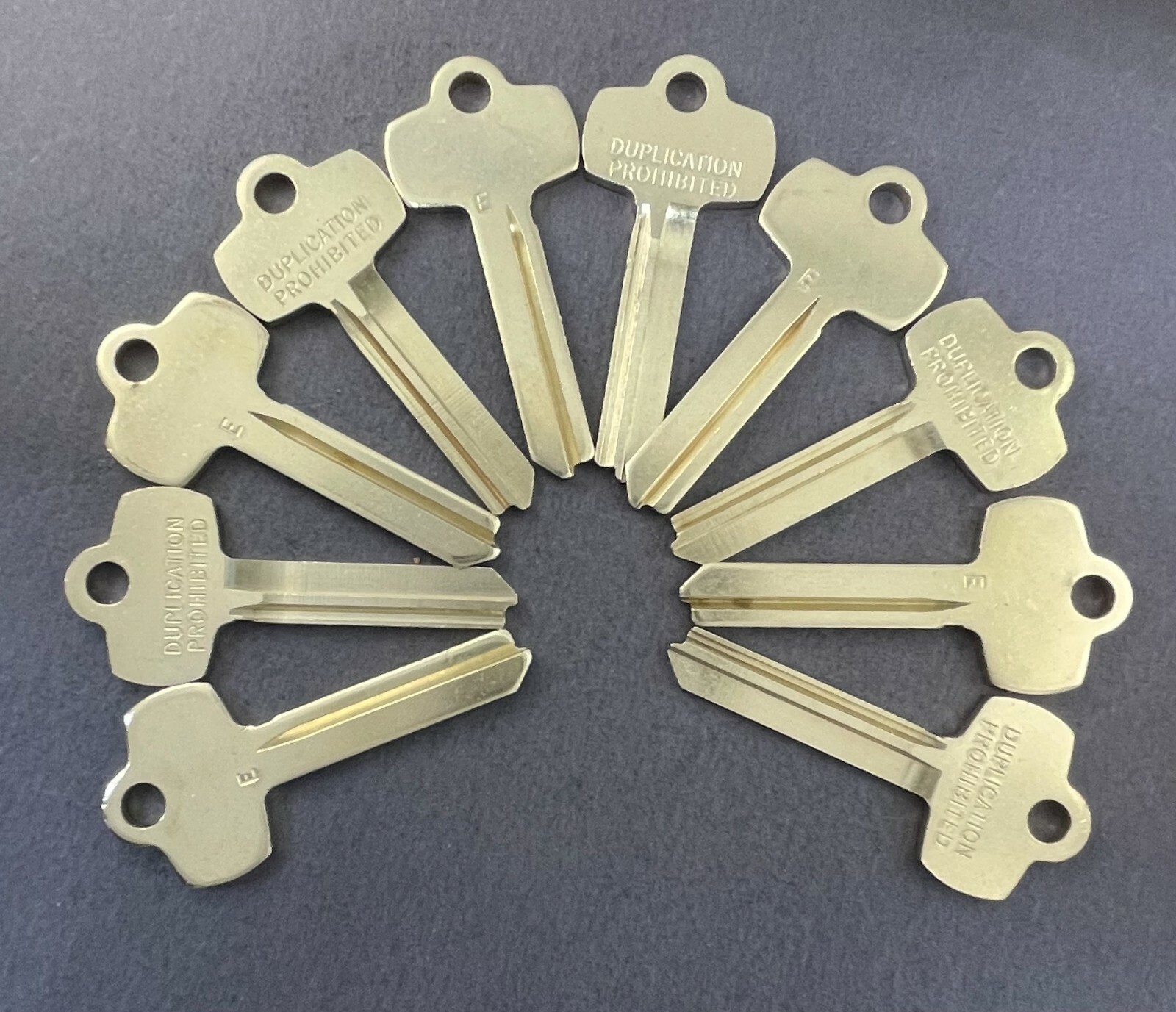 Lot of 10 Nickel Silver A1114E 1A1E1 BES-5DS Type Key Blanks for Best E Keyway