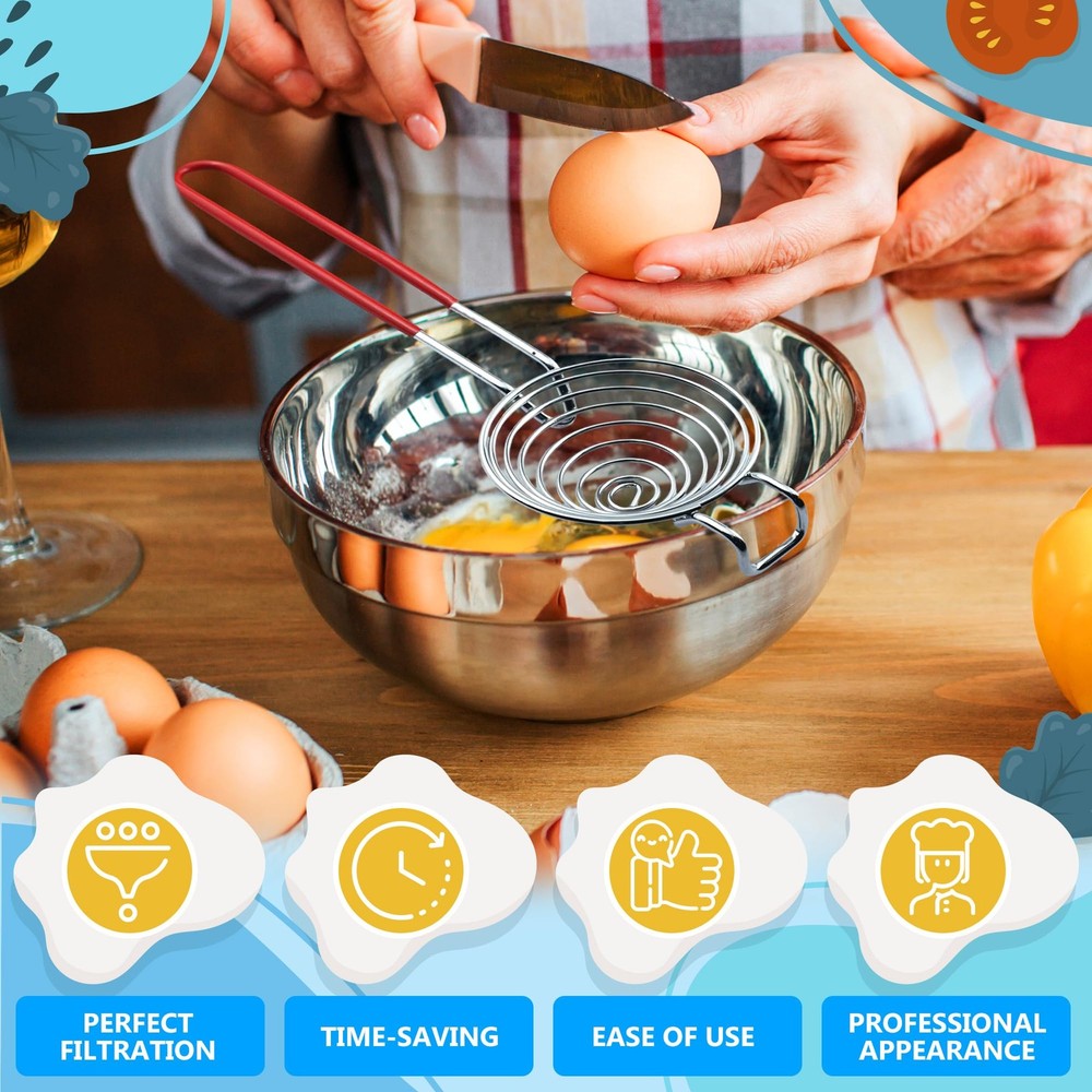 Egg Separator for Raw Eggs - Egg Yolk Separator Kitchen Gadget Yolk Stainless...