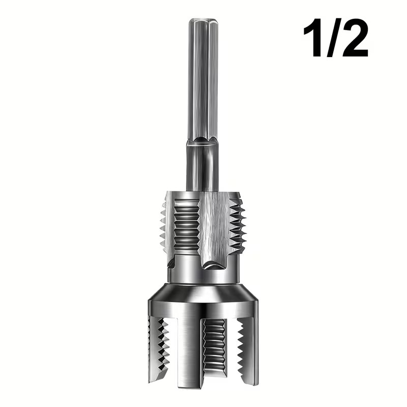 Integrated Internal & External Pipe Threading Tool For 1/2'' / 3/4'' Water Pipes