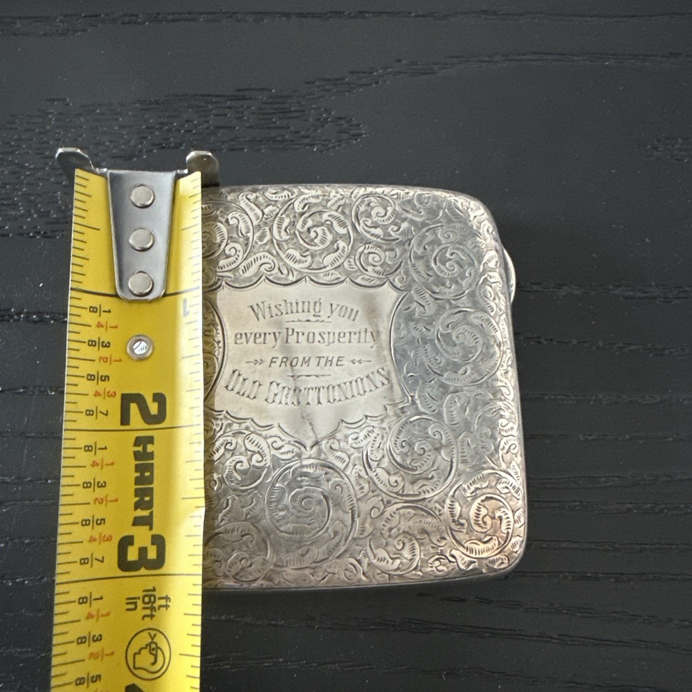 Antique sterling silver cigarette case
