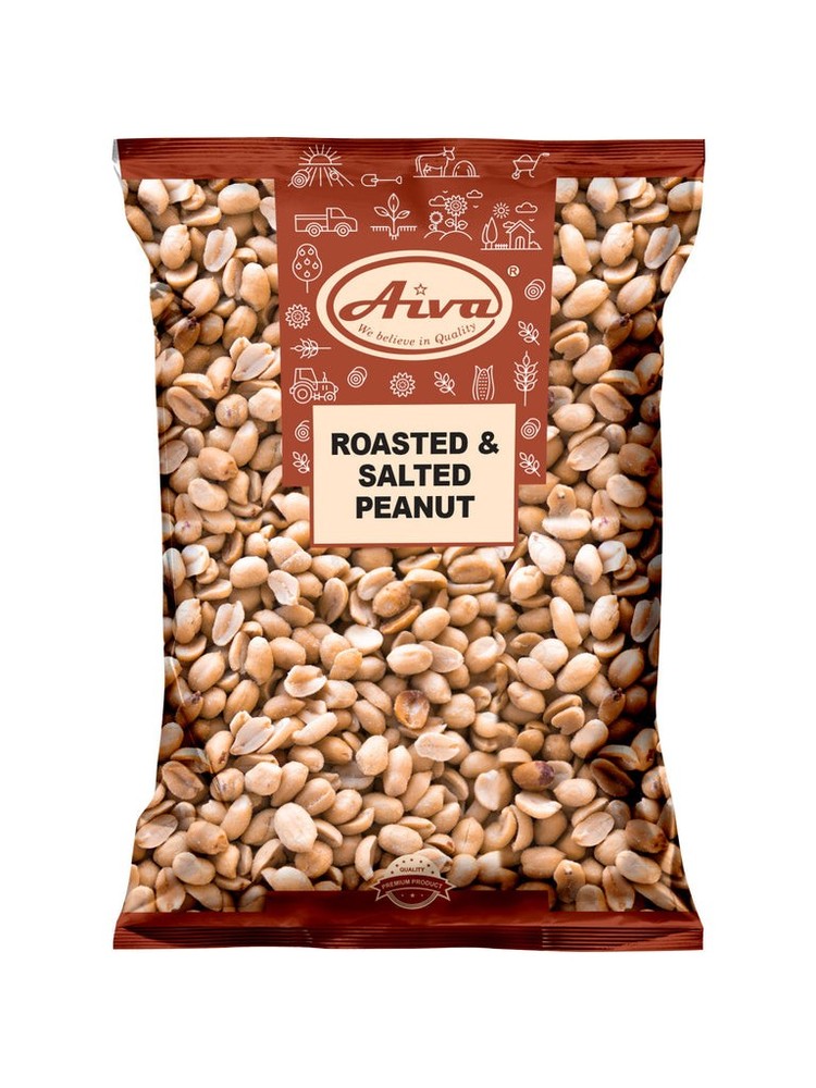 Aiva Roasted & Salted Peanuts 5 LB | Perfect for Snacking & Cooking