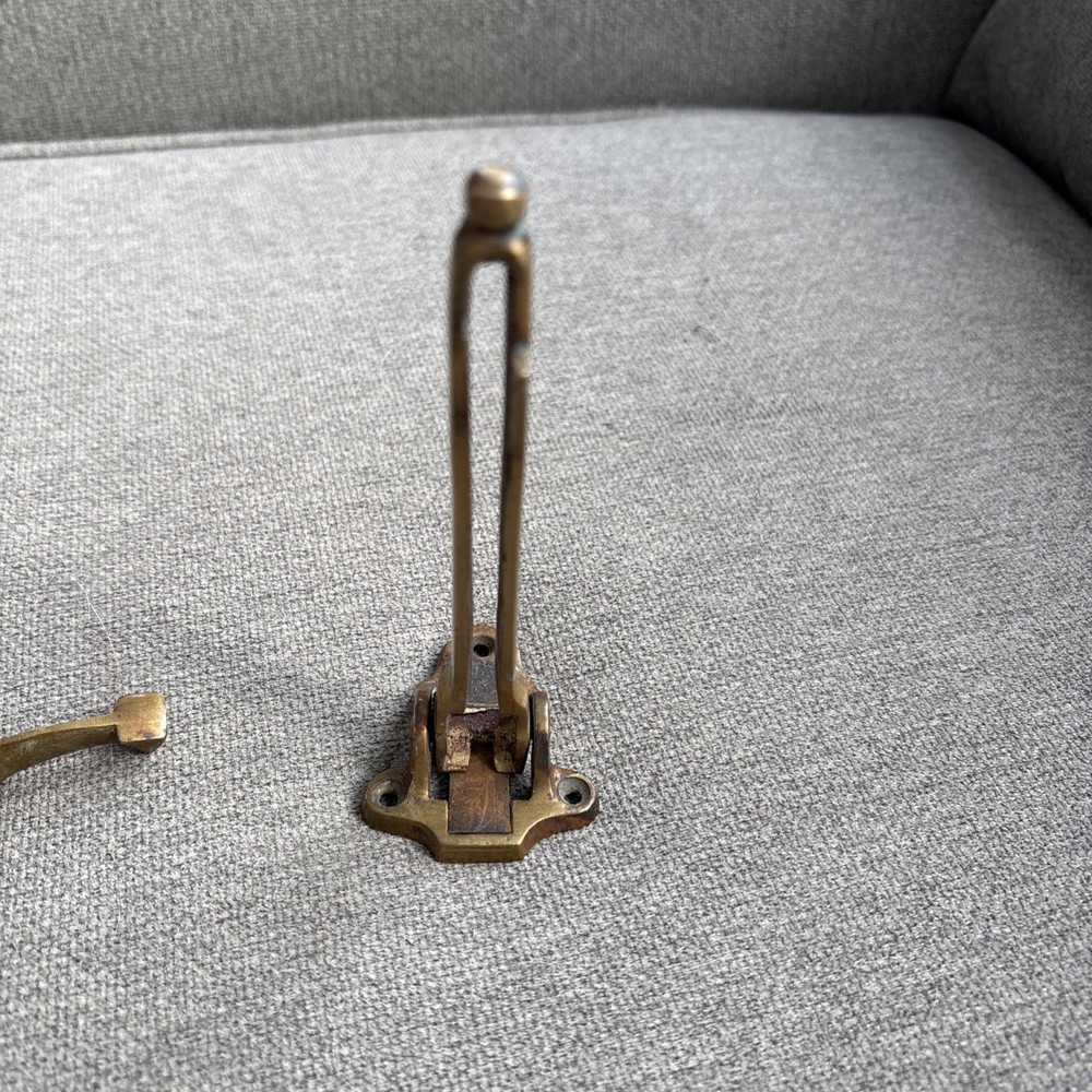 Antique Solid Brass Hotel Style Door Security Latch