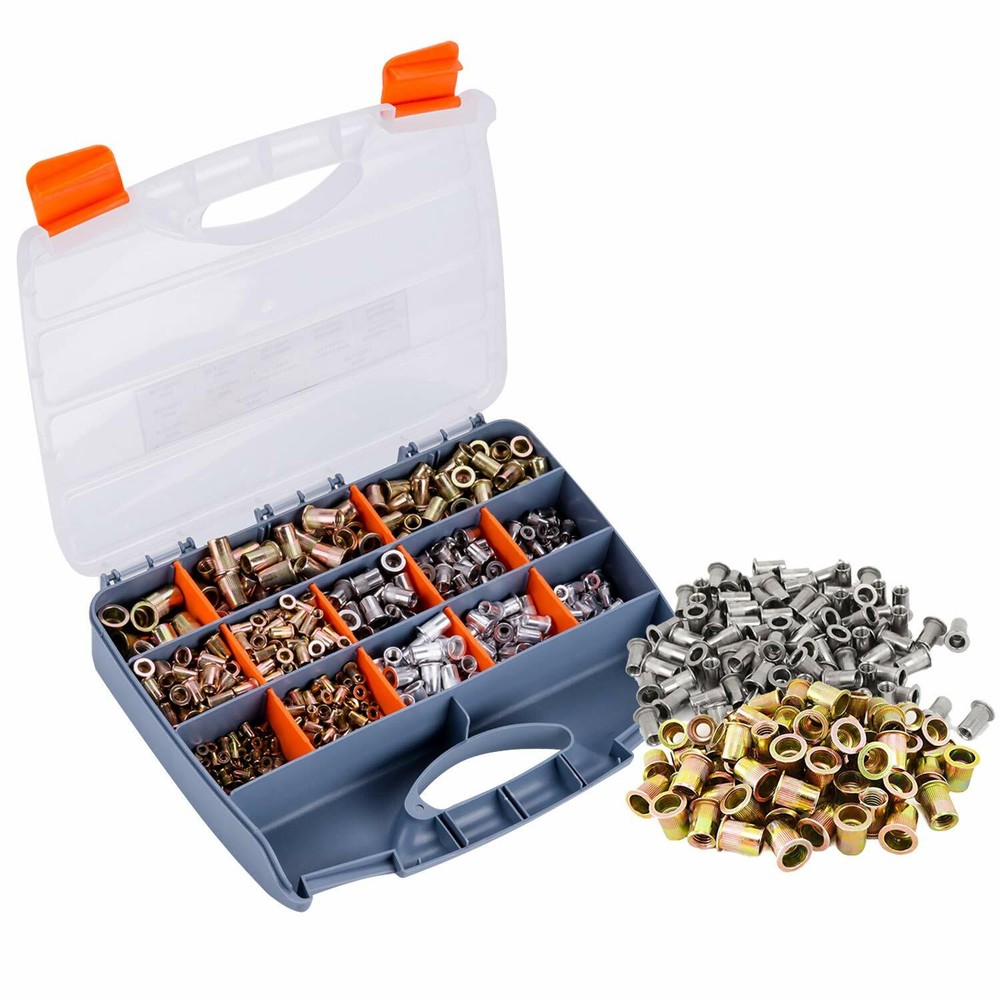 1260Nuts+13'' Rivet Gun Kit Rivnut Thread Setting Tool Nut Setter NutSert Metric