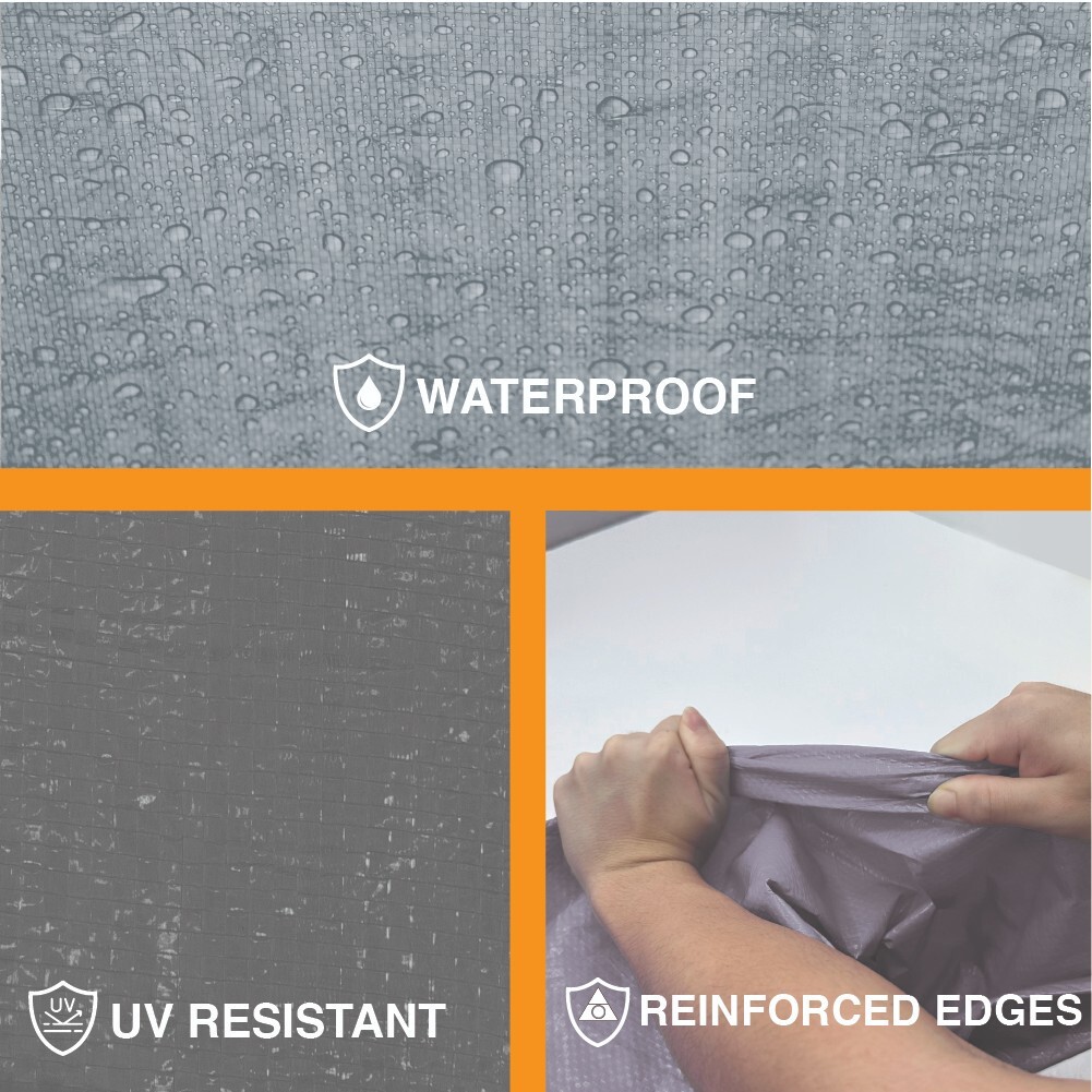 Heavy Silver/Black Tarp - 10 MIL Multipurpose UV Resistant, Waterproof Tarp