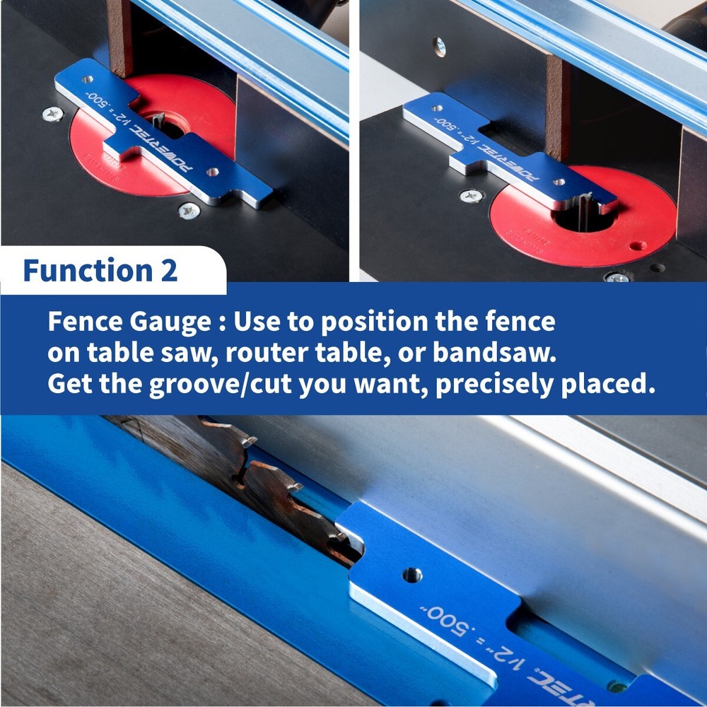 POWERTEC Router Table Set Up Bars, Precision Woodworking Tools - 7pcs (71579)