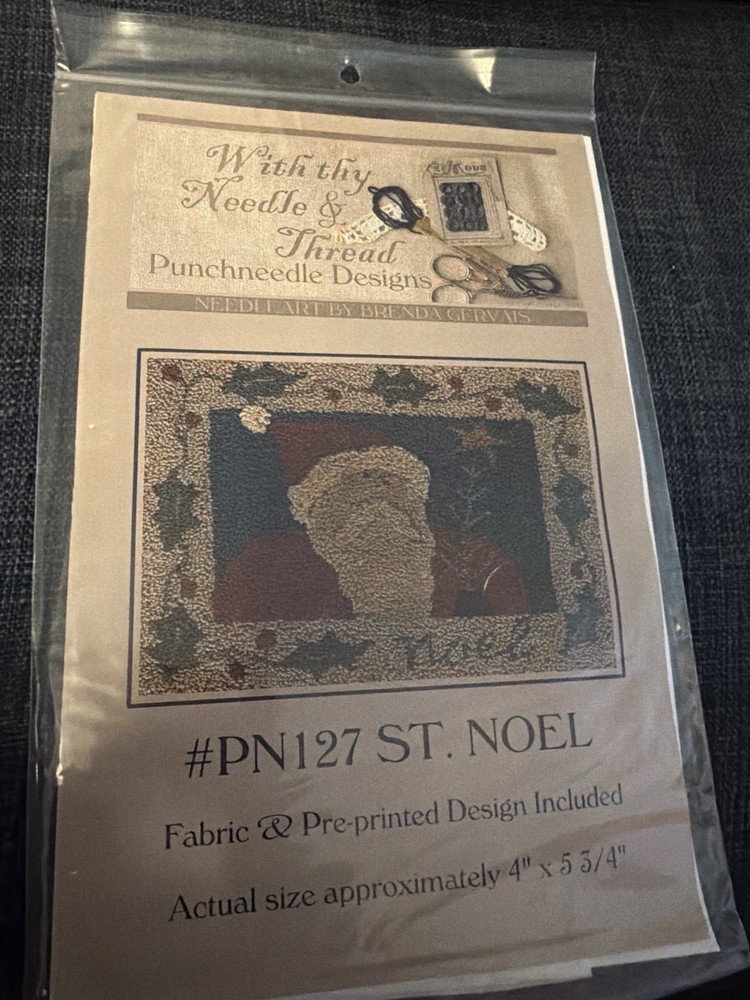 With Thy Needle & Thread PN127 St. Noel Punch Needle Kit NOS