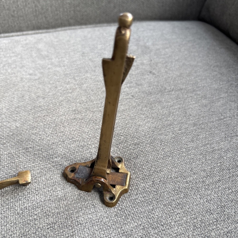 Antique Solid Brass Hotel Style Door Security Latch