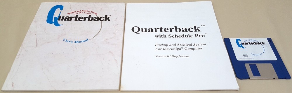 Quarterback v6.01 Backup Utility ©1992 CSS Central Coast Software for Amiga