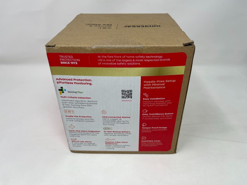 Hardwired and 10-Year Battery Backup Smoke Detector with Ionization Sensor