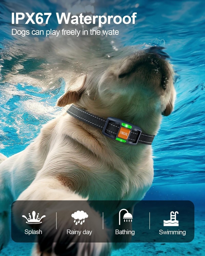 Electronic Dog Shock Collar for Large, Medium, Small Dogs - Adjustable & Durable