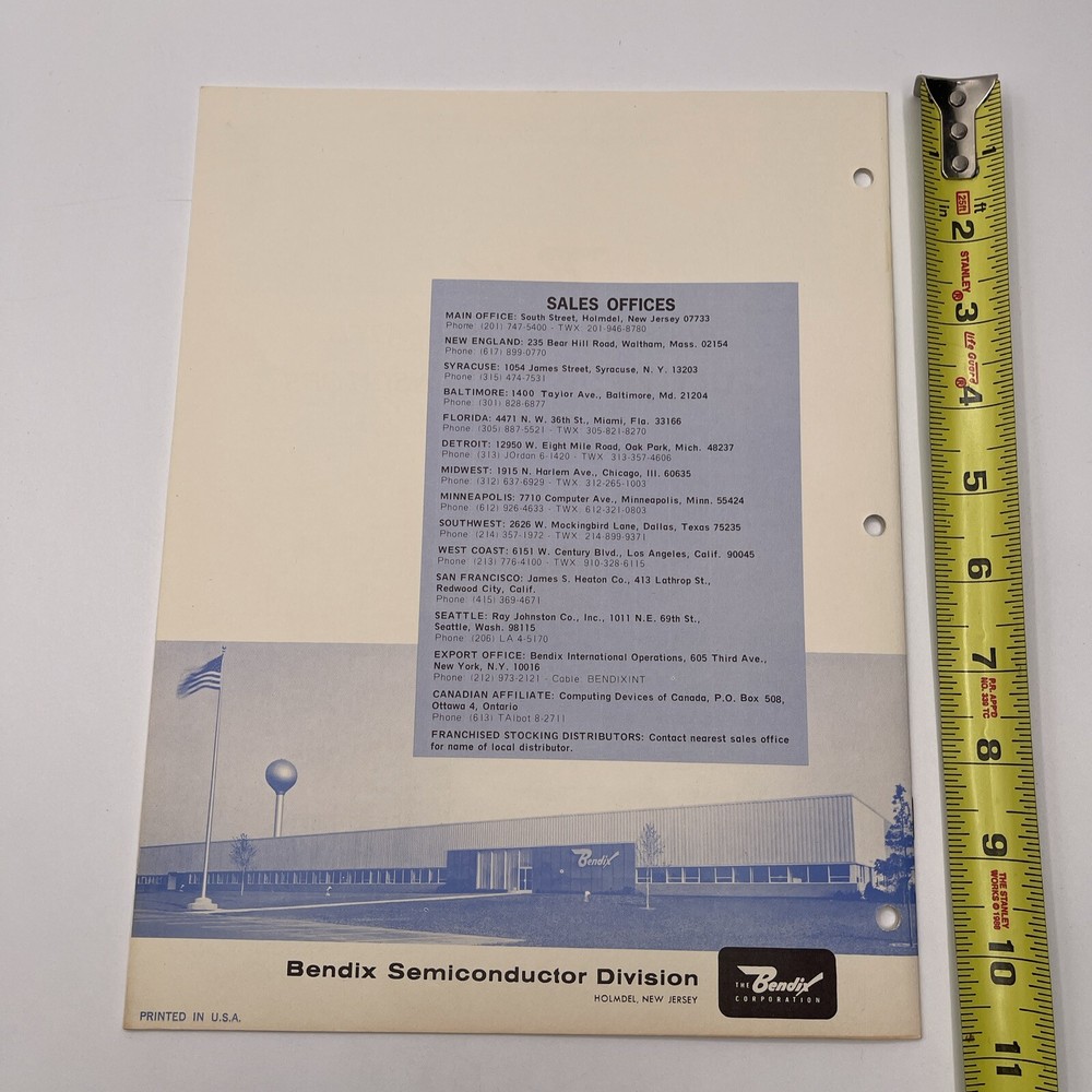 Your Guide To Bendix Semiconductors Catalog c1960s