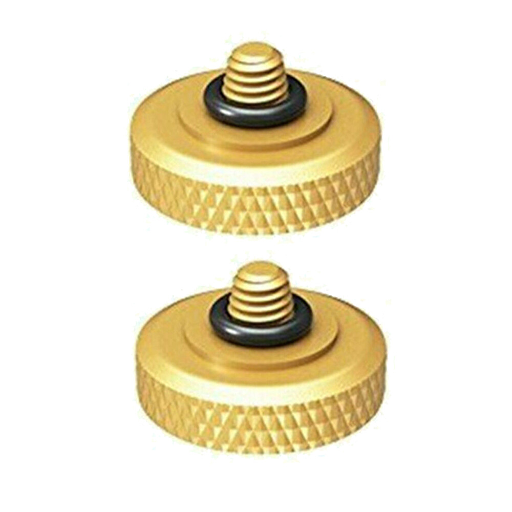 2Pcs Brass Concave Shutter Release Button Rubber Ring for Fujifilm Leica Nikon