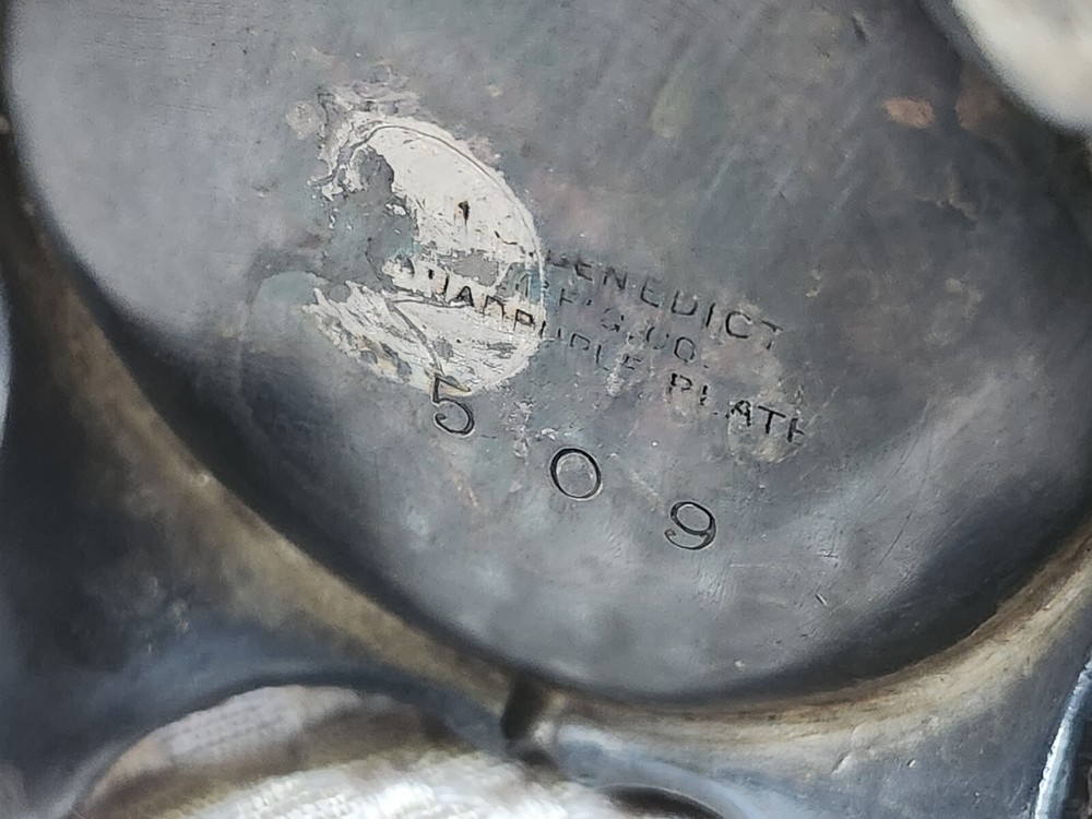 Vintage MS BENEDICT Quadruple Plate 509 Pitcher 4 5/8"